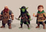 do 3d low poly modeling character rigging for your game or animation